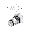 Cartridge Check Valve 7/8-14 UNF-2A (30l/min) — hydraulic valve for flow control, pressure regulation, or circuit protection in mobile and industrial hydraulic systems, supplied by Fluid Power Distributors (FPD), Hamilton New Zealand — hydraulic valve specialists for construction, agriculture, forestry, and industrial applications across New Zealand