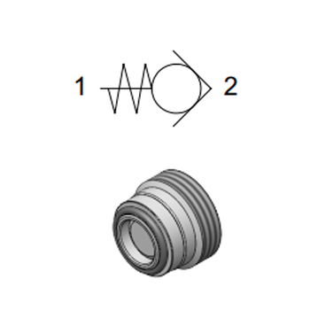 Check Valve Insert, Poppet Type — hydraulic valve for flow control, pressure regulation, or circuit protection in mobile and industrial hydraulic systems, supplied by Fluid Power Distributors (FPD), Hamilton New Zealand — hydraulic valve specialists for construction, agriculture, forestry, and industrial applications across New Zealand