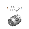 Check Valve Reversible Insert, Ball Type — hydraulic valve for flow control, pressure regulation, or circuit protection in mobile and industrial hydraulic systems, supplied by Fluid Power Distributors (FPD), Hamilton New Zealand — hydraulic valve specialists for construction, agriculture, forestry, and industrial applications across New Zealand
