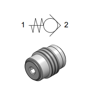 Check Valve Reversible Insert, Ball Type — hydraulic valve for flow control, pressure regulation, or circuit protection in mobile and industrial hydraulic systems, supplied by Fluid Power Distributors (FPD), Hamilton New Zealand — hydraulic valve specialists for construction, agriculture, forestry, and industrial applications across New Zealand