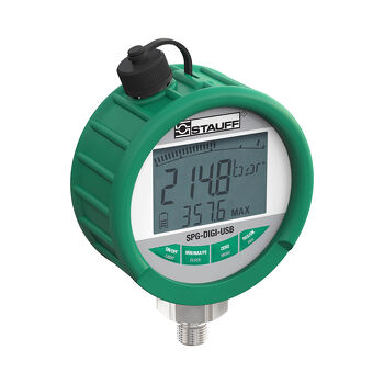 Stauff Data SPG-DIGI digital pressure gauge — hydraulic test and measurement equipment for pressure, temperature, and flow diagnostics in mobile and industrial systems, supplied by Fluid Power Distributors (FPD), Hamilton New Zealand — genuine Stauff diagnostic instruments in stock for hydraulic technicians across New Zealand