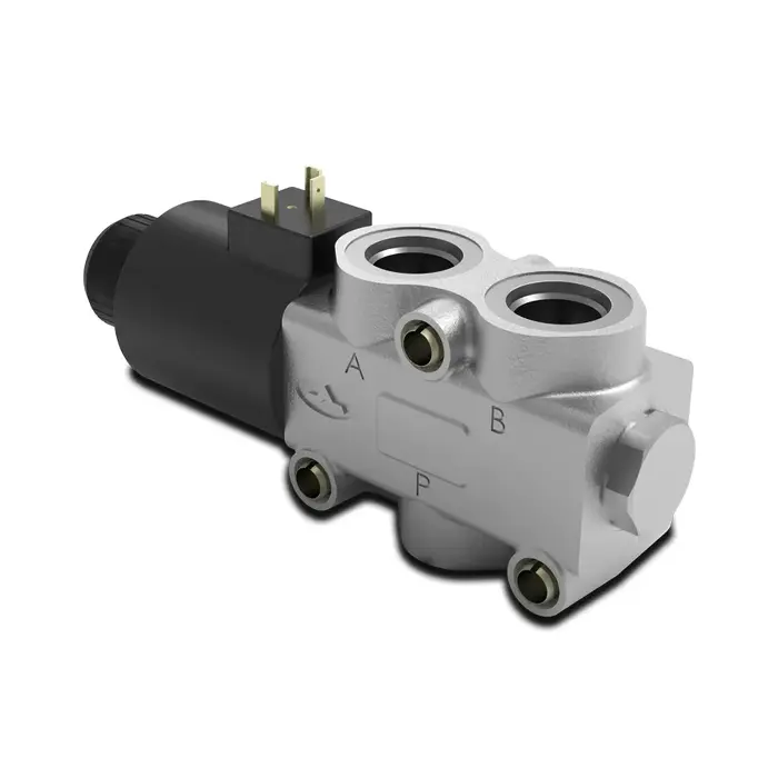 Walvoil DFE — ergonomic hydraulic joystick handle for remote control of pilot-operated mobile hydraulic circuits, supplied by Fluid Power Distributors (FPD), Hamilton New Zealand — hydraulic controls specialists for mobile plant and construction equipment across New Zealand