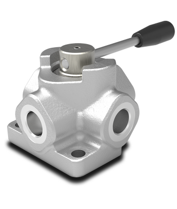 Walvoil DH Rotary Lever Type — ergonomic hydraulic joystick handle for remote control of pilot-operated mobile hydraulic circuits, supplied by Fluid Power Distributors (FPD), Hamilton New Zealand — hydraulic controls specialists for mobile plant and construction equipment across New Zealand