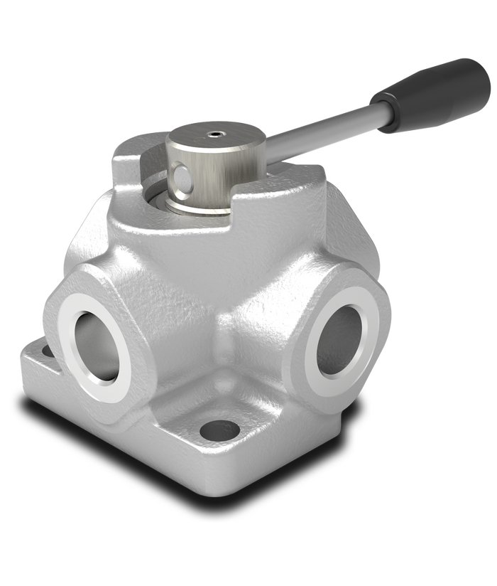 Walvoil DH Rotary Lever Type — ergonomic hydraulic joystick handle for remote control of pilot-operated mobile hydraulic circuits, supplied by Fluid Power Distributors (FPD), Hamilton New Zealand — hydraulic controls specialists for mobile plant and construction equipment across New Zealand