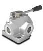 Walvoil DH Rotary Lever Type — ergonomic hydraulic joystick handle for remote control of pilot-operated mobile hydraulic circuits, supplied by Fluid Power Distributors (FPD), Hamilton New Zealand — hydraulic controls specialists for mobile plant and construction equipment across New Zealand