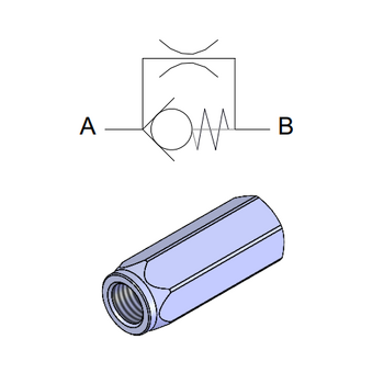 Unidirectional Fixed Throttle Check Needle Valve — hydraulic valve for flow control, pressure regulation, or circuit protection in mobile and industrial hydraulic systems, supplied by Fluid Power Distributors (FPD), Hamilton New Zealand — hydraulic valve specialists for construction, agriculture, forestry, and industrial applications across New Zealand