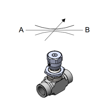 Bidirectional Needle Valve (90°) — hydraulic valve for flow control, pressure regulation, or circuit protection in mobile and industrial hydraulic systems, supplied by Fluid Power Distributors (FPD), Hamilton New Zealand — hydraulic valve specialists for construction, agriculture, forestry, and industrial applications across New Zealand
