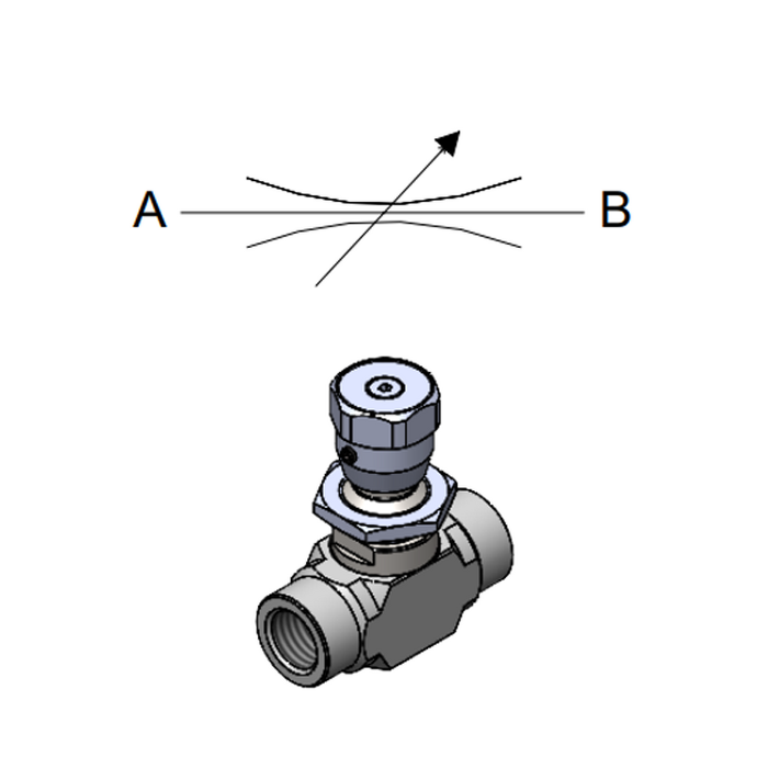 Bidirectional Needle Valve (90°) — hydraulic valve for flow control, pressure regulation, or circuit protection in mobile and industrial hydraulic systems, supplied by Fluid Power Distributors (FPD), Hamilton New Zealand — hydraulic valve specialists for construction, agriculture, forestry, and industrial applications across New Zealand