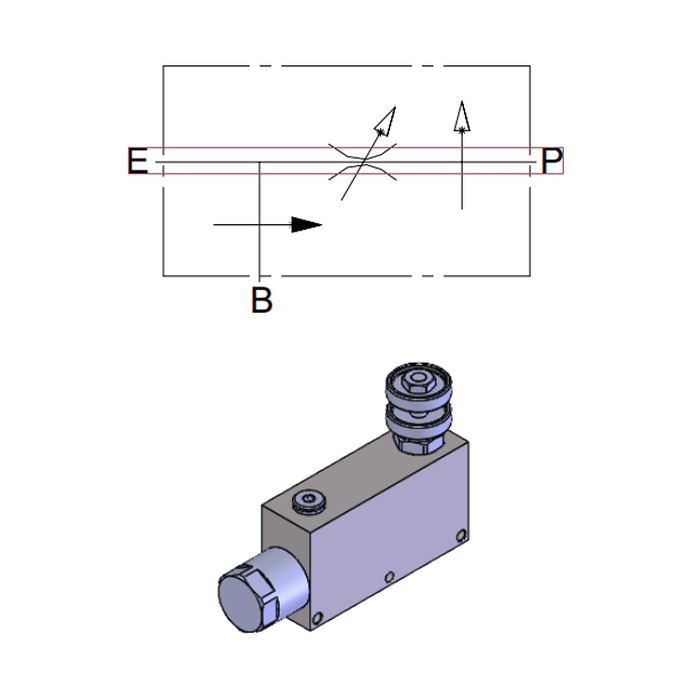 3 way pressure compensated flow control (Knob Style) — hydraulic valve for flow control, pressure regulation, or circuit protection in mobile and industrial hydraulic systems, supplied by Fluid Power Distributors (FPD), Hamilton New Zealand — hydraulic valve specialists for construction, agriculture, forestry, and industrial applications across New Zealand