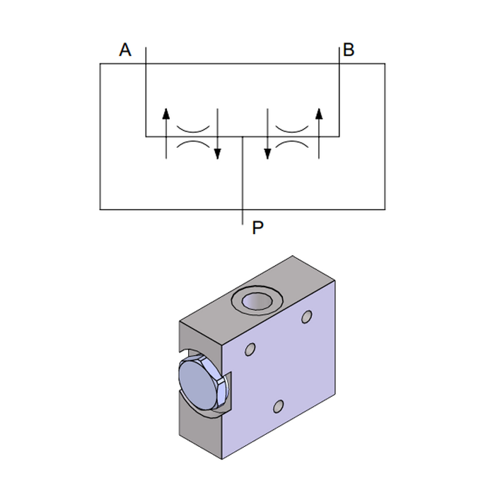 Flow Divider with Cartridge — hydraulic valve for flow control, pressure regulation, or circuit protection in mobile and industrial hydraulic systems, supplied by Fluid Power Distributors (FPD), Hamilton New Zealand — hydraulic valve specialists for construction, agriculture, forestry, and industrial applications across New Zealand