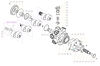 Exploded view technical diagram of Kawasaki Staffa HMHDB400 radial piston motor and genuine spare parts — including motorcase, cylinder head, pistons, con-rods, bearings, and seals — genuine KPM replacement parts supplied by Fluid Power Distributors (FPD), New Zealand's exclusive Kawasaki Precision Machinery distributor and authorised service centre, Hamilton New Zealand