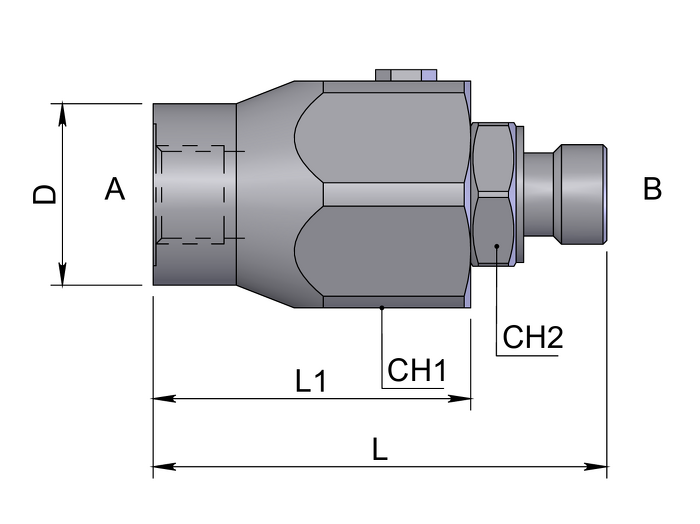 Inline Straight Rotary Coupling — hydraulic system accessory for mobile and industrial hydraulic installations, supplied by Fluid Power Distributors (FPD), Hamilton New Zealand — hydraulic components specialists for construction, agriculture, and industrial sectors across New Zealand