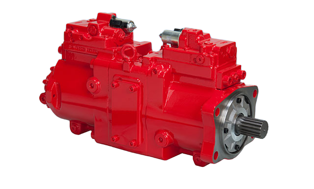 Kawasaki K7V series axial piston hydraulic main pump supplied by Fluid Power Distributors (FPD) — New Zealand's exclusive Kawasaki Precision Machinery (KPM) distributor and authorised service centre, stocking genuine K7V pump assemblies, parts, and seal kits for large excavators and heavy mobile plant, Hamilton New Zealand