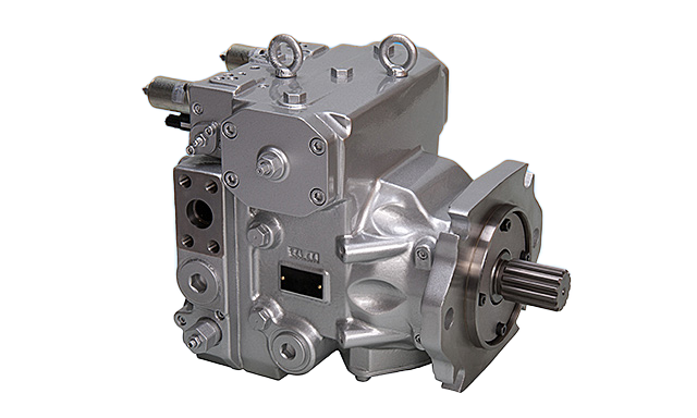 Kawasaki K8V series closed-loop axial piston hydraulic pump supplied by Fluid Power Distributors (FPD) — New Zealand's exclusive Kawasaki Precision Machinery (KPM) distributor and authorised service centre, stocking genuine pump assemblies, parts, and seal kits for hydrostatic transmission systems, Hamilton New Zealand