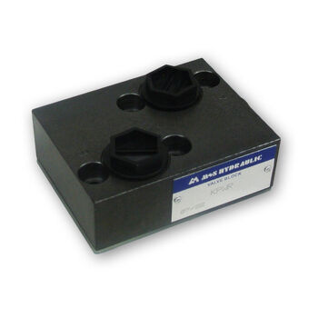 M+S Hydraulic M+S Shuttle Valve — European-made hydraulic valve or accessory for orbital motor circuit control and protection, supplied by Fluid Power Distributors (FPD), Hamilton New Zealand — call (07) 849 5771