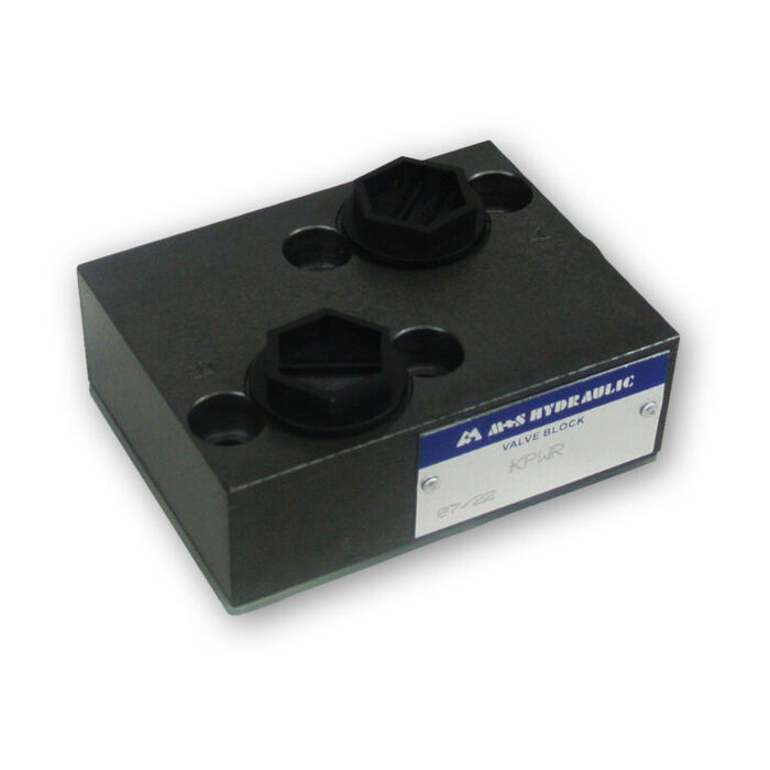 M+S Hydraulic M+S Shuttle Valve — European-made hydraulic valve or accessory for orbital motor circuit control and protection, supplied by Fluid Power Distributors (FPD), Hamilton New Zealand — call (07) 849 5771