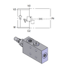 Single Effect Overcenter Flangeable Valve, 28×28 mm Fixing — hydraulic valve for flow control, pressure regulation, or circuit protection in mobile and industrial hydraulic systems, supplied by Fluid Power Distributors (FPD), Hamilton New Zealand — hydraulic valve specialists for construction, agriculture, forestry, and industrial applications across New Zealand