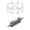 Flangeable Double Effect Overcenter Valve — hydraulic valve for flow control, pressure regulation, or circuit protection in mobile and industrial hydraulic systems, supplied by Fluid Power Distributors (FPD), Hamilton New Zealand — hydraulic valve specialists for construction, agriculture, forestry, and industrial applications across New Zealand