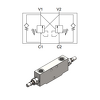 Double Effect Overcenter Valve, Compact Series — hydraulic valve for flow control, pressure regulation, or circuit protection in mobile and industrial hydraulic systems, supplied by Fluid Power Distributors (FPD), Hamilton New Zealand — hydraulic valve specialists for construction, agriculture, forestry, and industrial applications across New Zealand