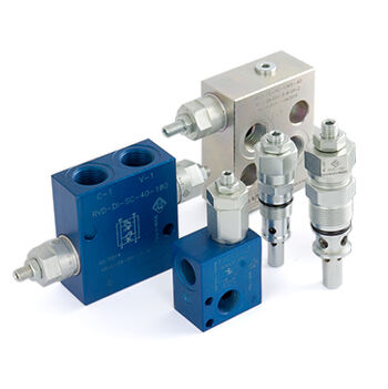 An array of different line mount valves