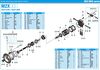 Exploded schematic diagram showing parts of Kawasaki M2X120B hydraulic motor.