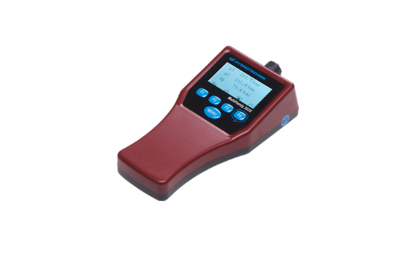 Hydrotechnik MultiHandy 2025 — portable hydraulic test and measurement instrument for flow, pressure, temperature, and contamination monitoring, supplied by Fluid Power Distributors (FPD), Hamilton New Zealand — hydraulic diagnostic specialists serving mobile plant and industrial sectors across New Zealand