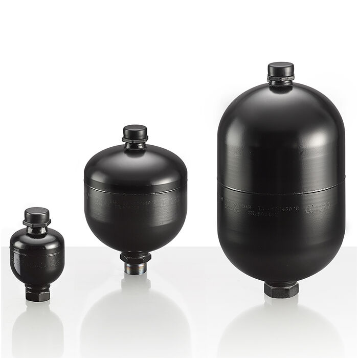OMT Diaphragm Accumulators — hydraulic accumulator or accumulator accessory for energy storage and pulsation damping in hydraulic systems, stocked and supplied by Fluid Power Distributors (FPD), Hamilton New Zealand — hydraulic accumulator specialists serving industrial and mobile plant sectors across New Zealand