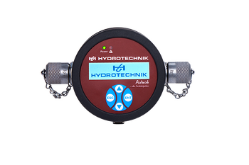 Hydrotechnik Optical Particle Counter (Patrick) — portable hydraulic test and measurement instrument for flow, pressure, temperature, and contamination monitoring, supplied by Fluid Power Distributors (FPD), Hamilton New Zealand — hydraulic diagnostic specialists serving mobile plant and industrial sectors across New Zealand