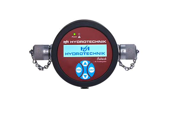Hydrotechnik Optical Particle Counter (Patrick) — portable hydraulic test and measurement instrument for flow, pressure, temperature, and contamination monitoring, supplied by Fluid Power Distributors (FPD), Hamilton New Zealand — hydraulic diagnostic specialists serving mobile plant and industrial sectors across New Zealand