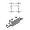 Dual Pilot Operated Check Valve (DIN Port Pilot) — hydraulic valve for flow control, pressure regulation, or circuit protection in mobile and industrial hydraulic systems, supplied by Fluid Power Distributors (FPD), Hamilton New Zealand — hydraulic valve specialists for construction, agriculture, forestry, and industrial applications across New Zealand