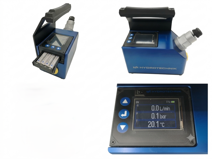 Hydrotechnik QL 400 Digital Test Unit — hydraulic test and measurement equipment for system diagnostics and commissioning, supplied by Fluid Power Distributors (FPD), Hamilton New Zealand — hydraulic diagnostic specialists for mobile plant and industrial sectors across New Zealand