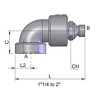 Inline 90 Degree Elbow Coupling — hydraulic system accessory for mobile and industrial hydraulic installations, supplied by Fluid Power Distributors (FPD), Hamilton New Zealand — hydraulic components specialists for construction, agriculture, and industrial sectors across New Zealand