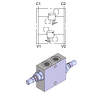 Dual Cross-Over Direct Acting Relief Valve (180° Ports) — hydraulic valve for flow control, pressure regulation, or circuit protection in mobile and industrial hydraulic systems, supplied by Fluid Power Distributors (FPD), Hamilton New Zealand — hydraulic valve specialists for construction, agriculture, forestry, and industrial applications across New Zealand